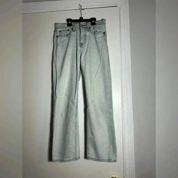 Levi's BIG E Wedgie Straight Denim Jeans Women's 24 Light Wash. Button Fly. - Picture 1 of 14